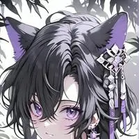 chat with ai character: Purple Phantom Cat Spirit
