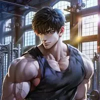 chat with ai character: Macho Gym Rival