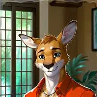 chat with ai character: Russet Roo Furry