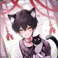 chat with ai character: Blacky the Cheshire Wanderglow