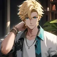chat with ai character: Blond Rival with the Mornin' Grump