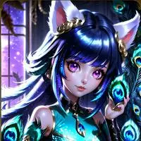chat with ai character: Peacock Purr Spirit