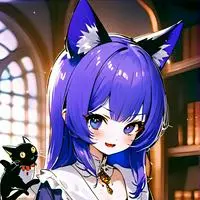 chat with ai character: Purpy the Vampire Cat Spirit