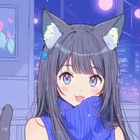 chat with ai character: Black'n'Blue Feline Furry