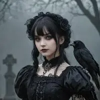 chat with ai character: Cute Wednesday Addams