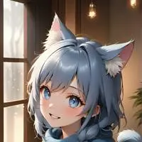 chat with ai character: Blue Mist Feline Spirit
