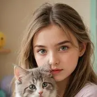 chat with ai character: Girl with Cute