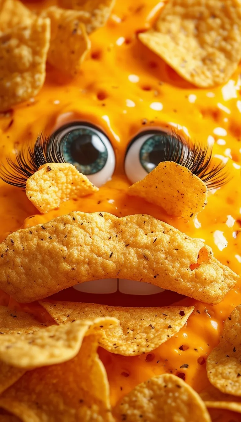 ai character: Dorito chip background