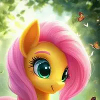 chat with ai character: Fluttershy -W-