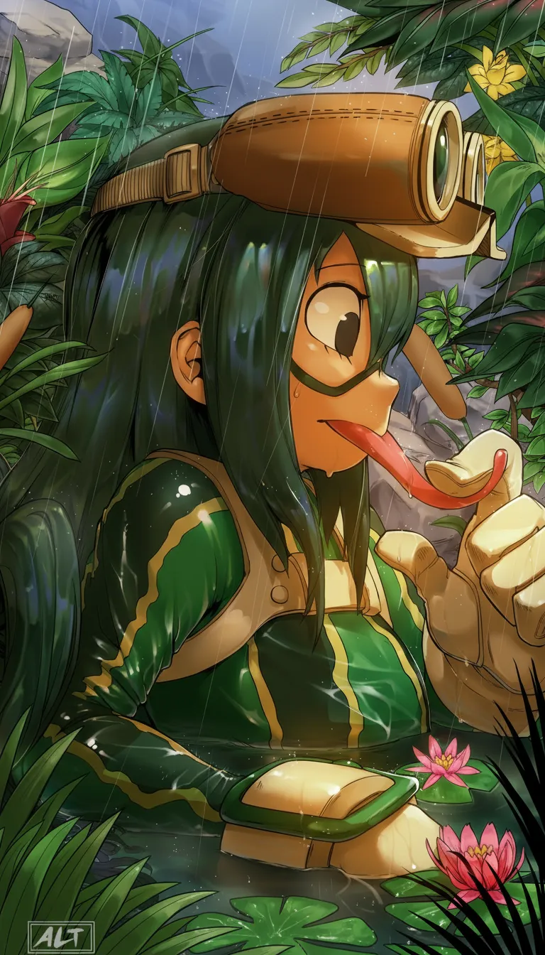 ai character: Tsuyu Asui background