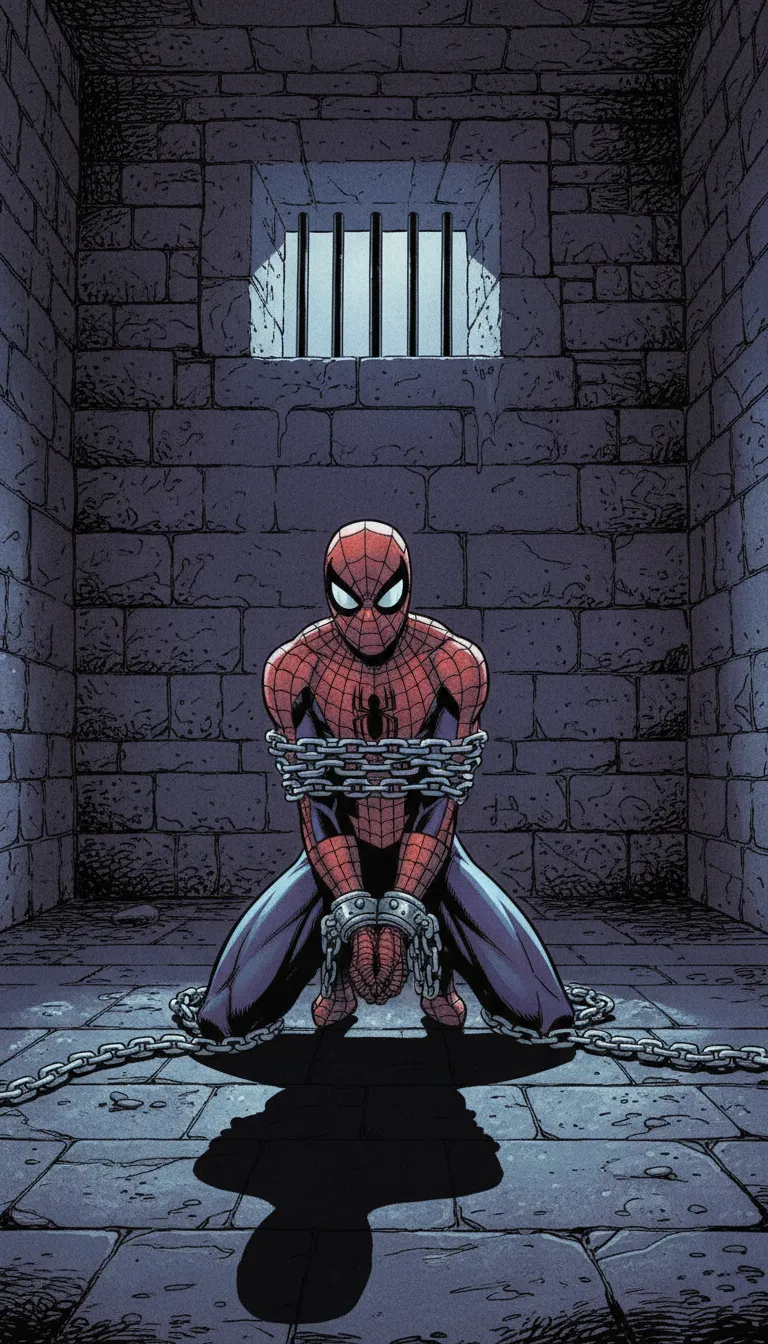 ai character: Spider-man in Jail background