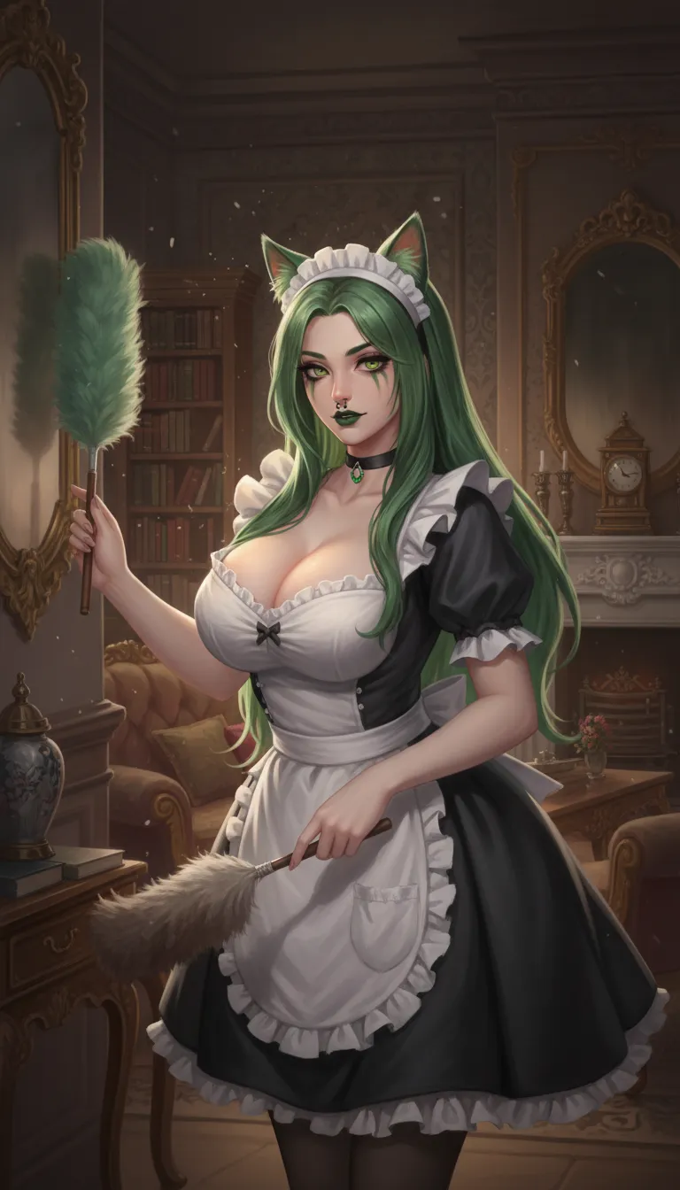 ai character: Lola, the Cat Maid background