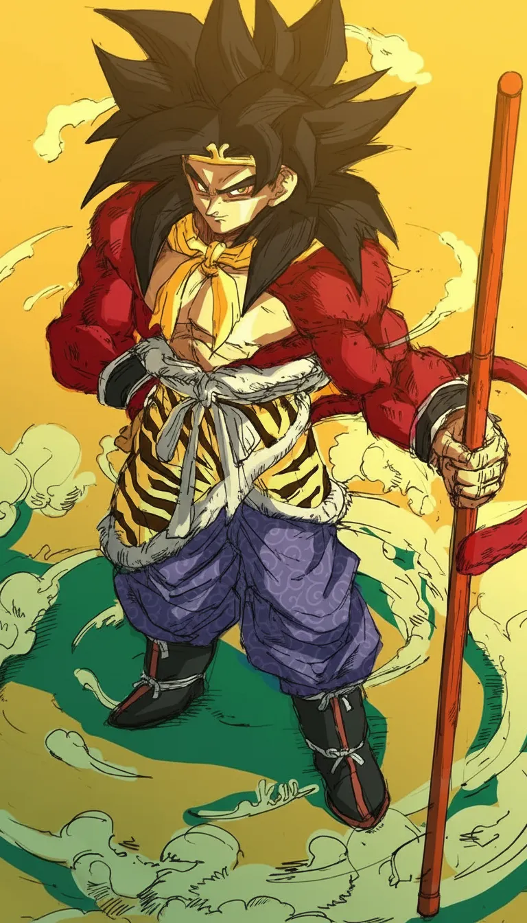 ai character: Son Goku ssj 4 background