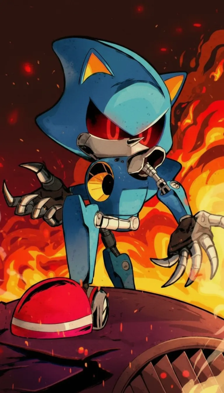 ai character: metal sonic  background