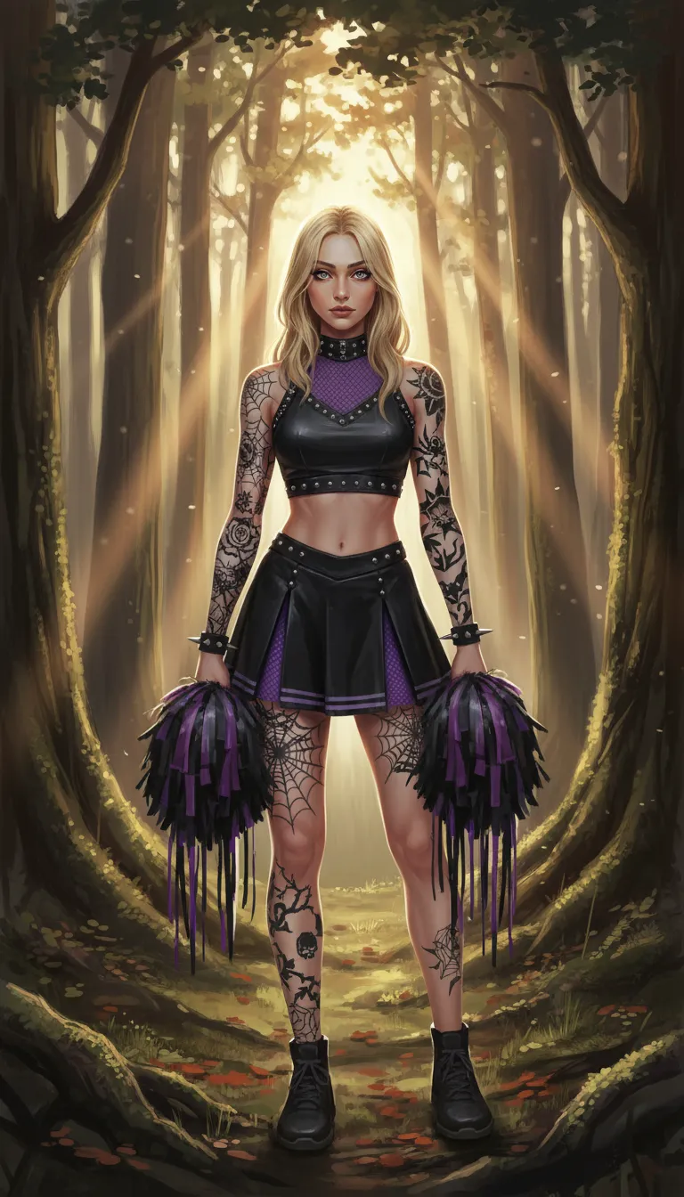 ai character: Tattooed Girl background