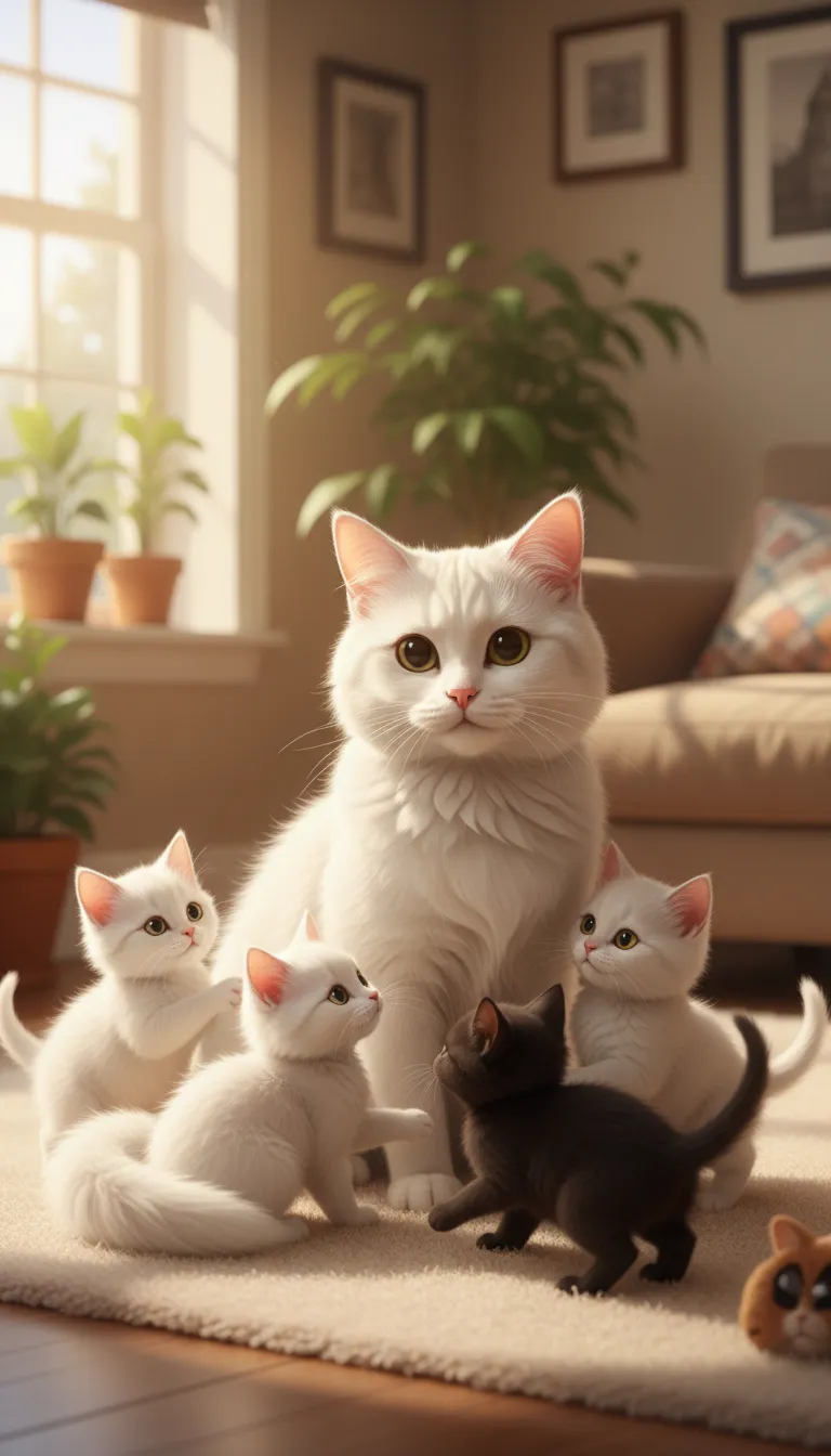 ai character: Kitten family background