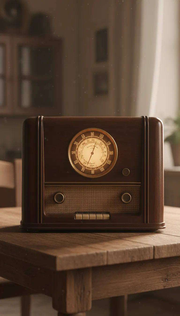 ai character: radio. fm background