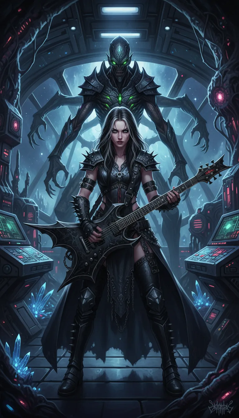 ai character: Alien Metal background