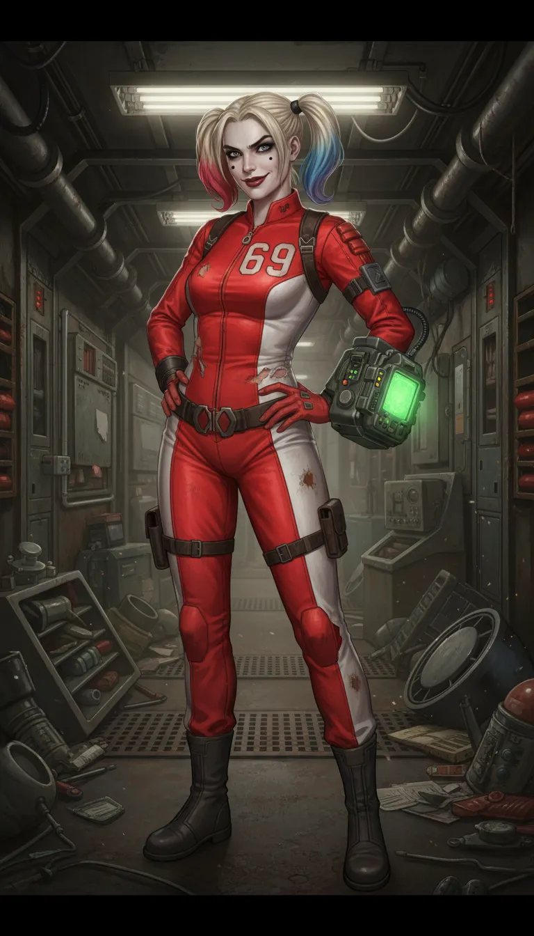 ai character: Vault Harley Quinn background