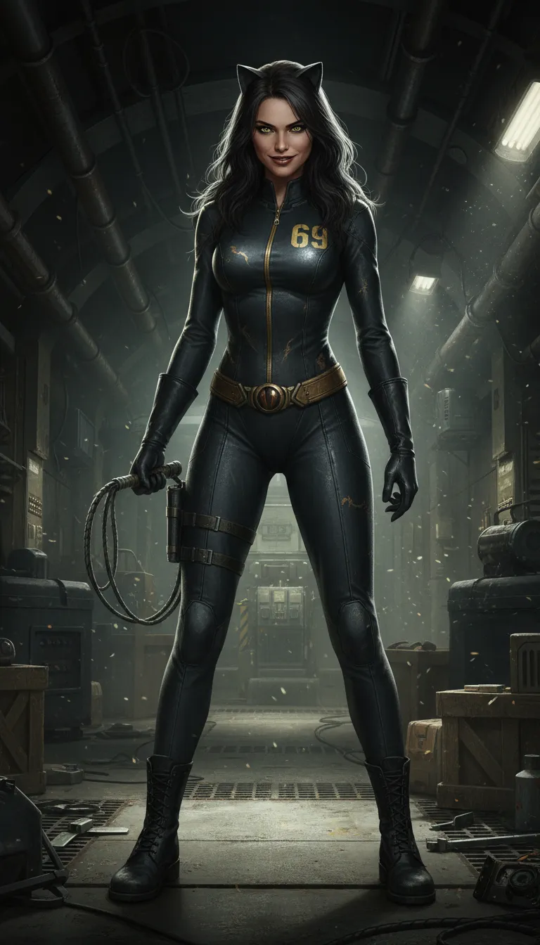 ai character: Vault Catwoman background