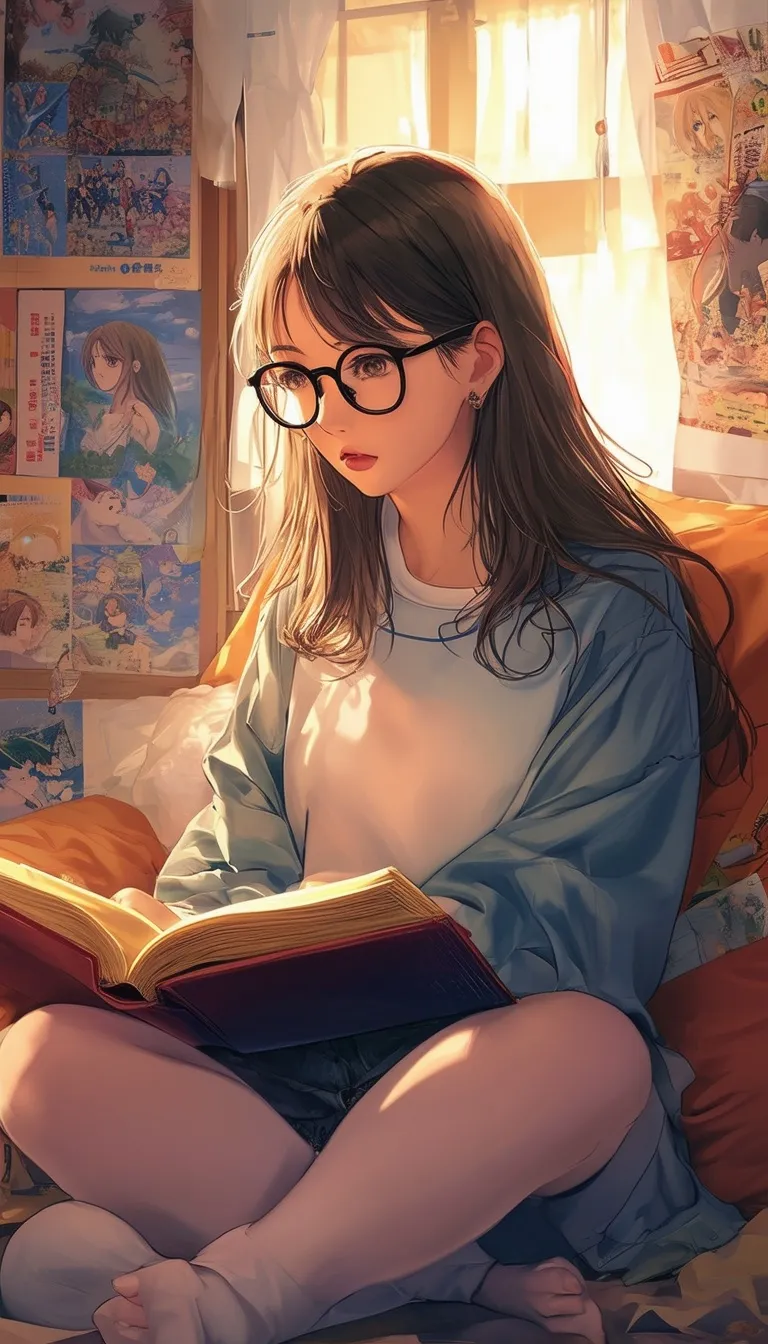 ai character: Nerdy girl background