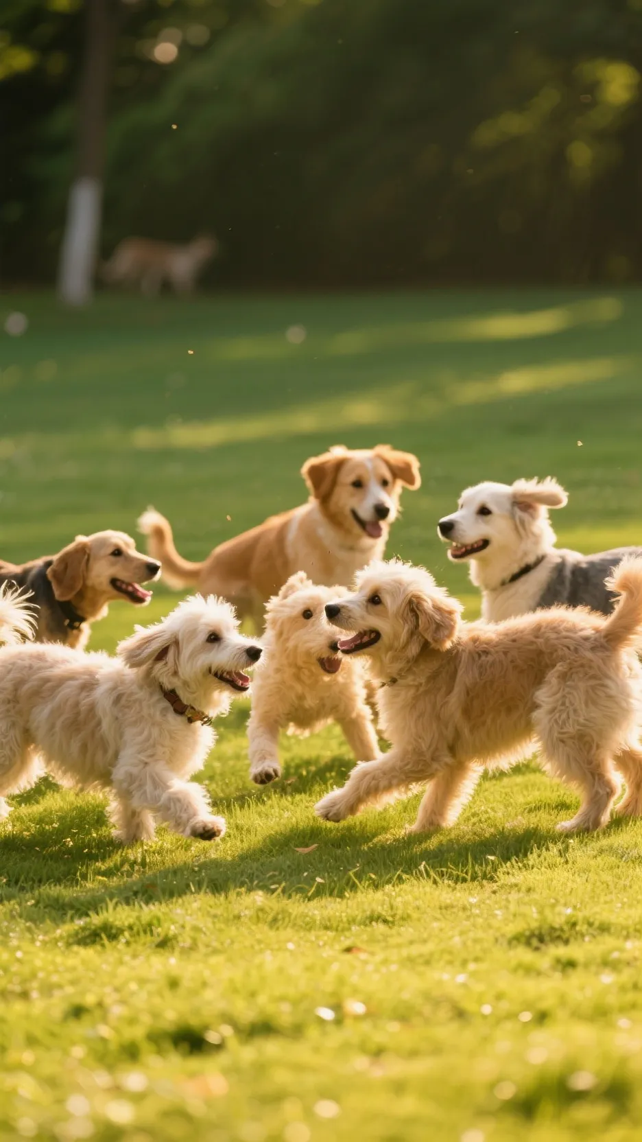 ai character: dogs background