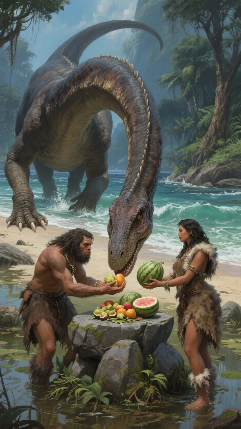 ai character: Dino Guardian background