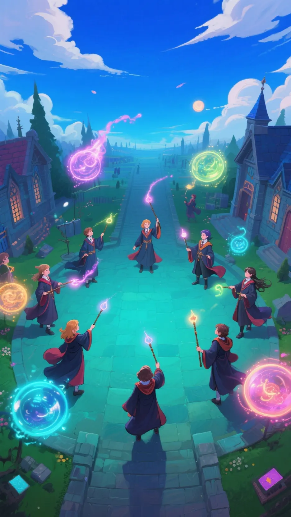 ai character: School Magic  background