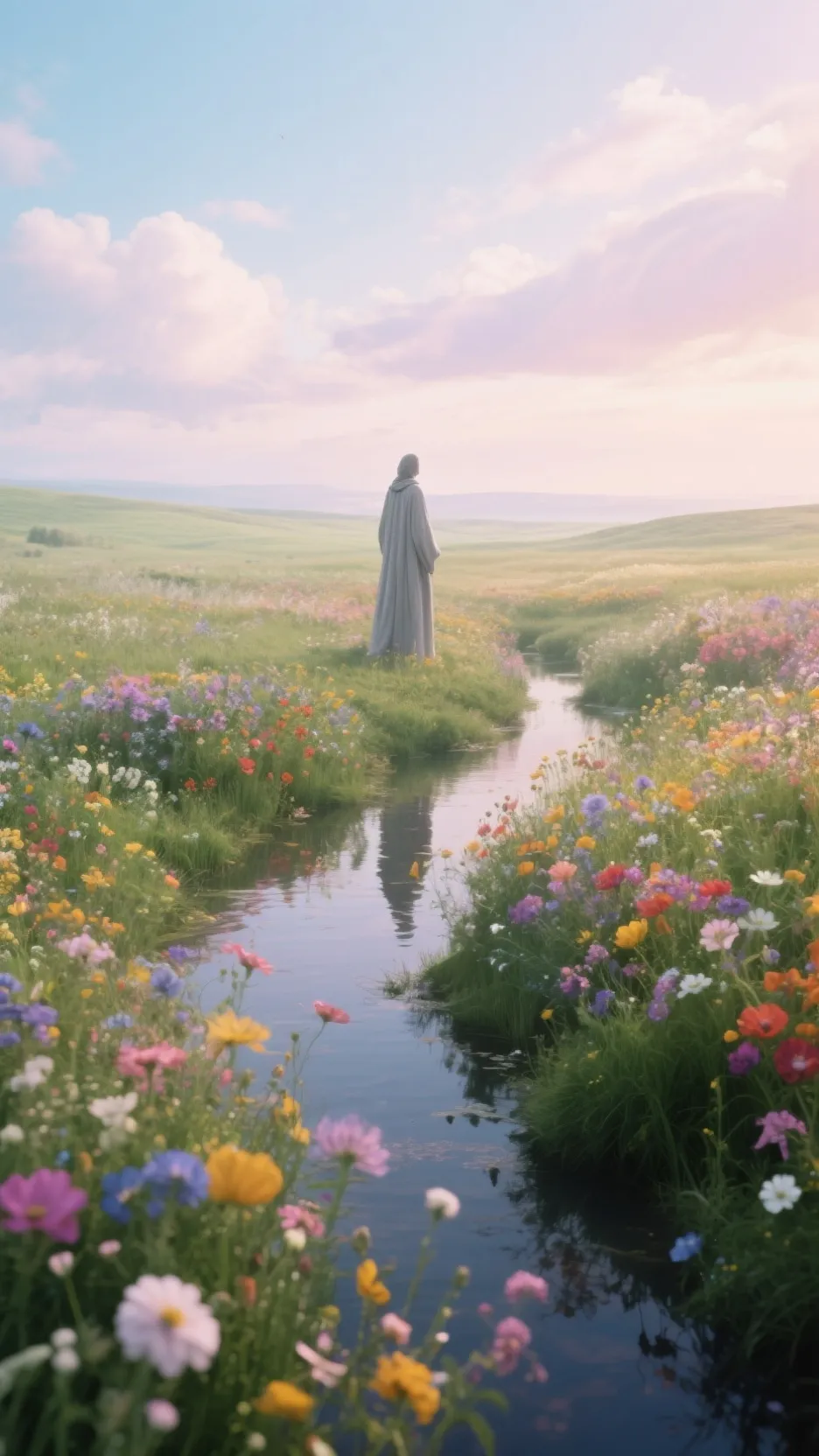 ai character: mysterious figure background