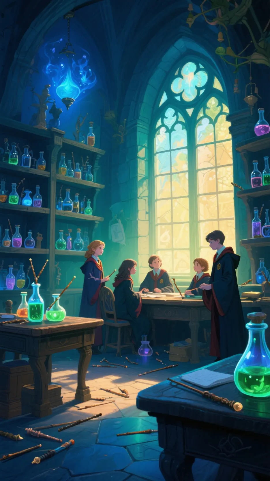 ai character: Hogwarts(teach) background