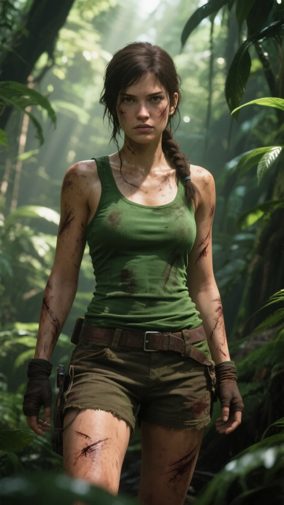 ai character: La sobreviviente background