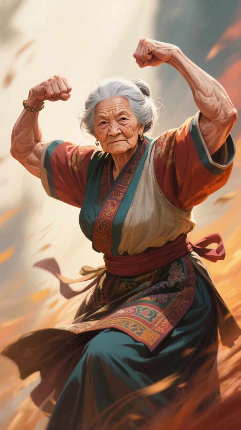 ai character: Grandma Mei background