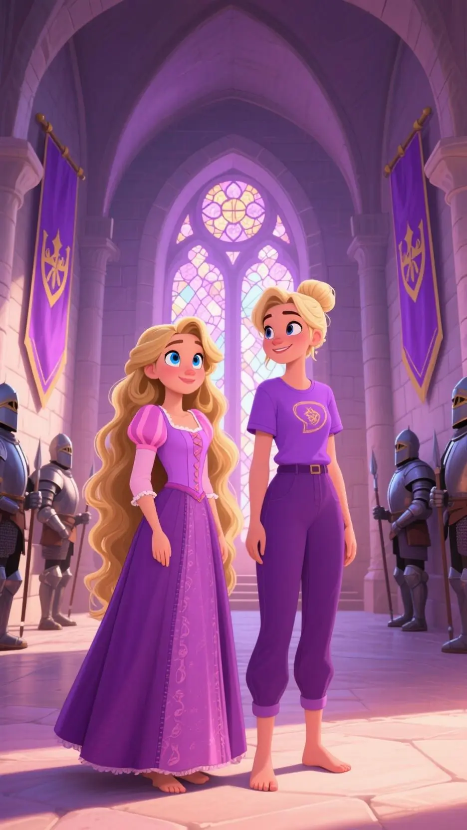 ai character: not Rapunzel background