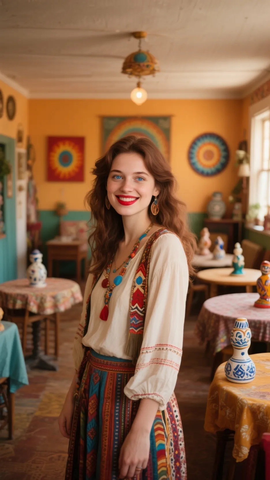 ai character: Sasha WhiteFeather background