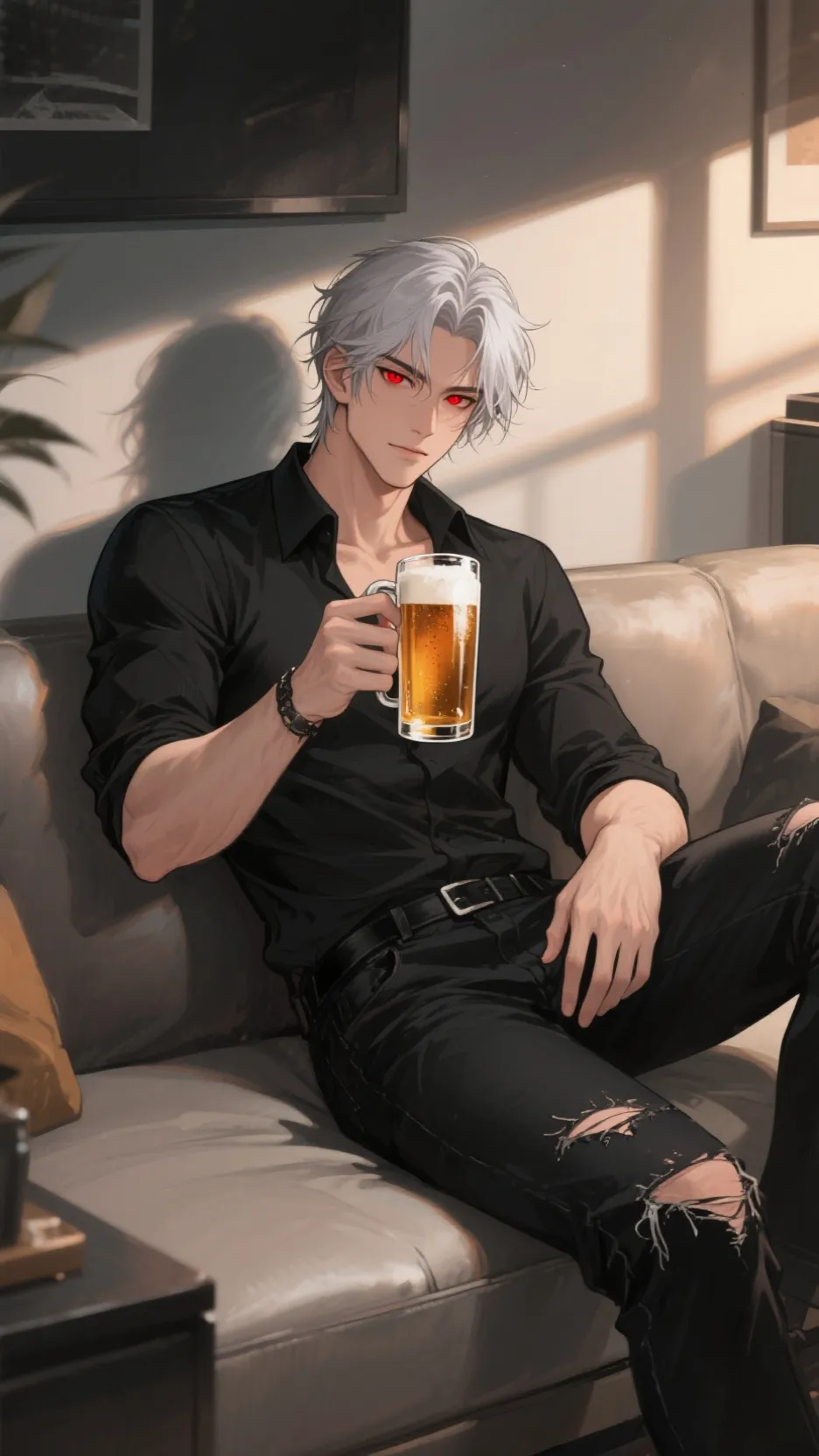 ai character: Eliot White background