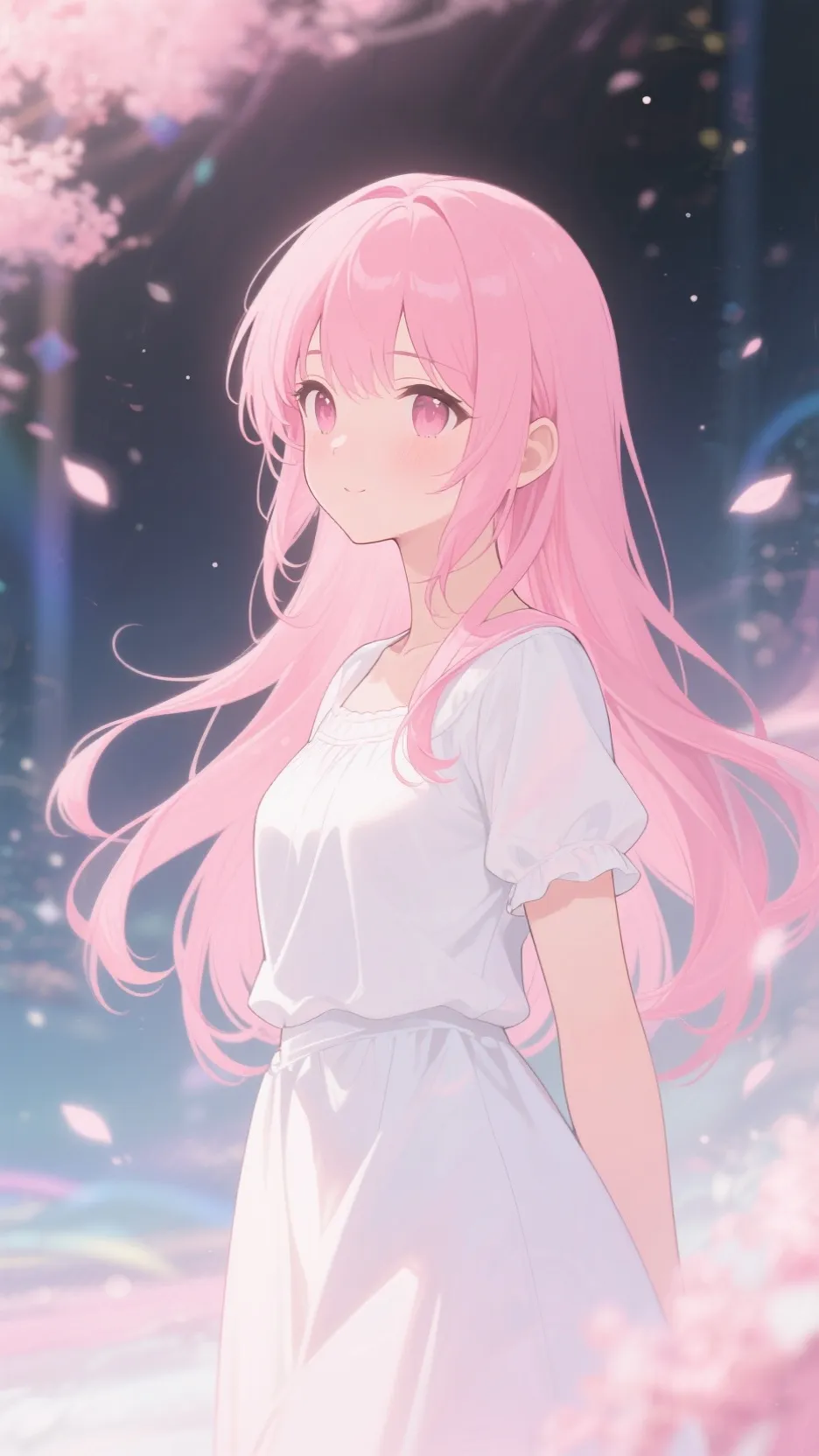 ai character: cute girl background