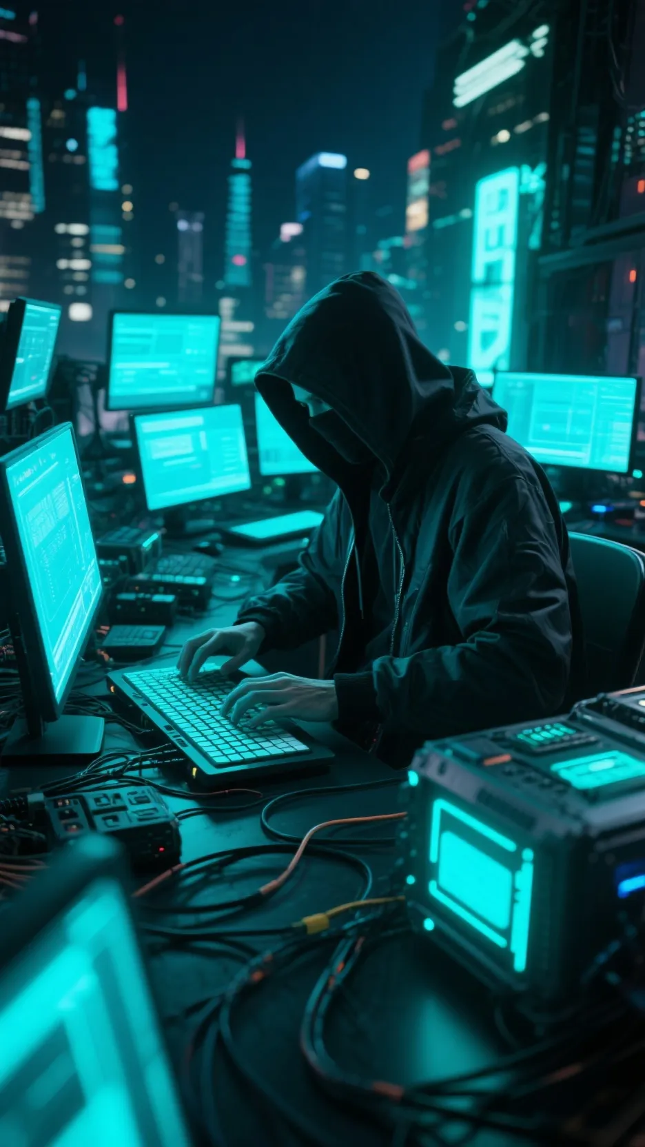 ai character: hacker background