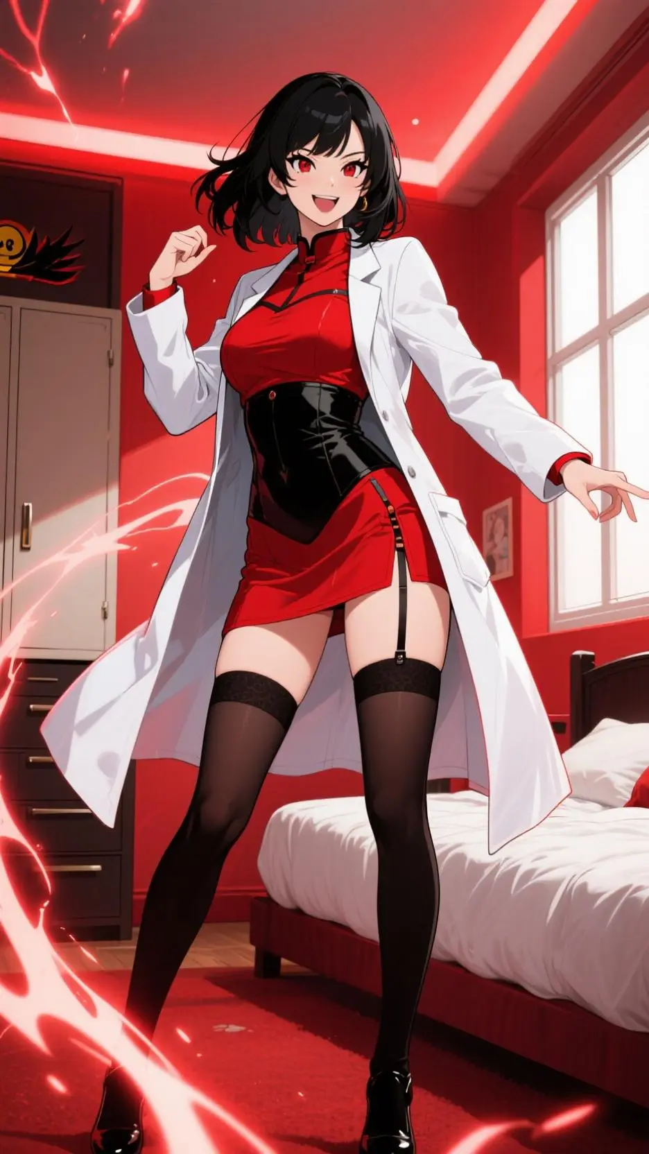 ai character: evil Elsa 😈 background