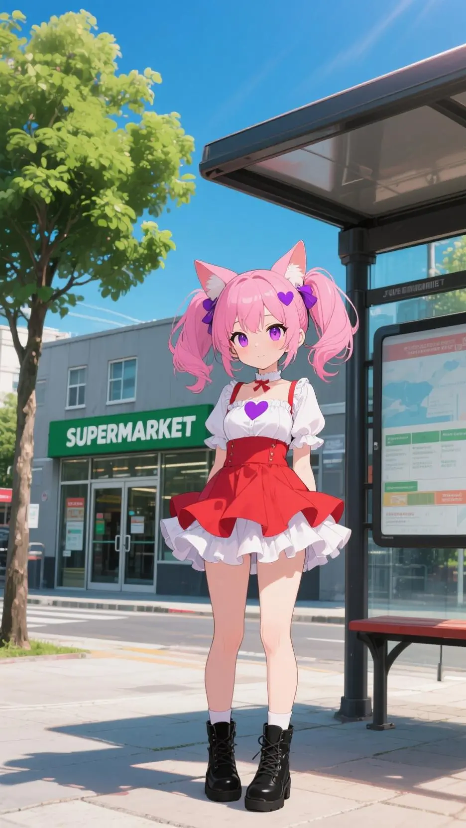 ai character: not - ois kawail  background