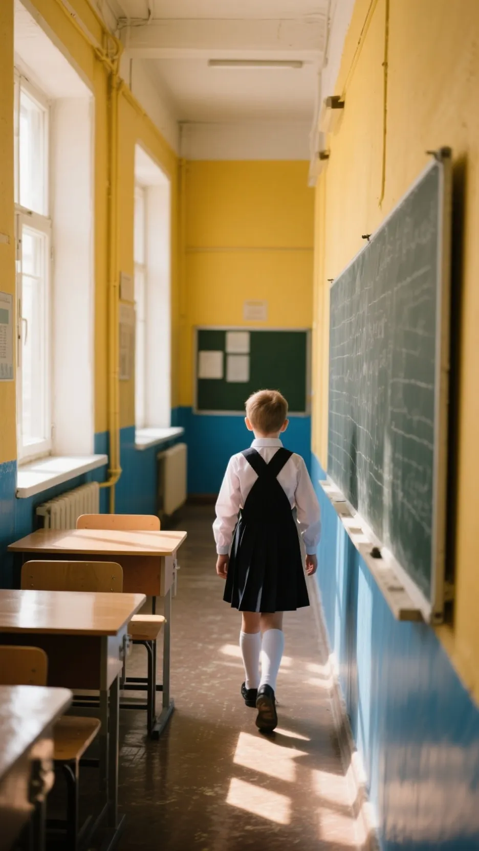 ai character: Kid at school  background