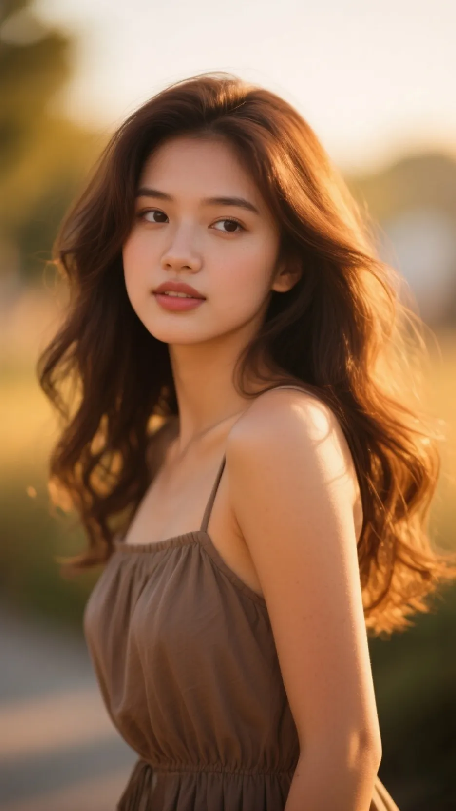 ai character: summer beach party background