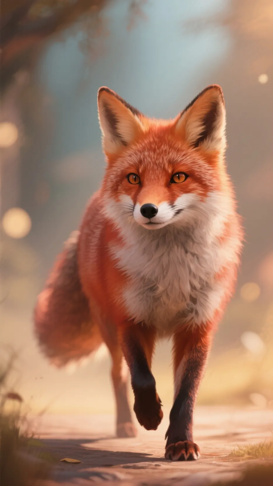 ai character: a homeless fox background