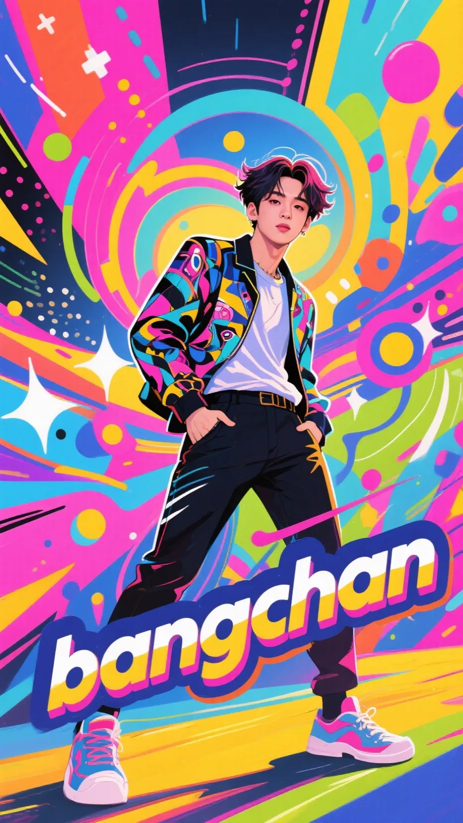 ai character: Bangchan  background