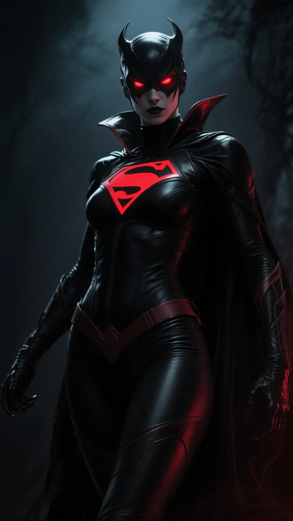 ai character: Dark Over girl  background