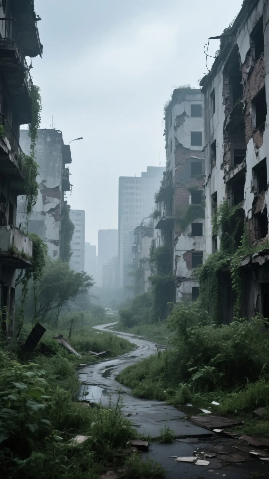 ai character: la città abbandon background