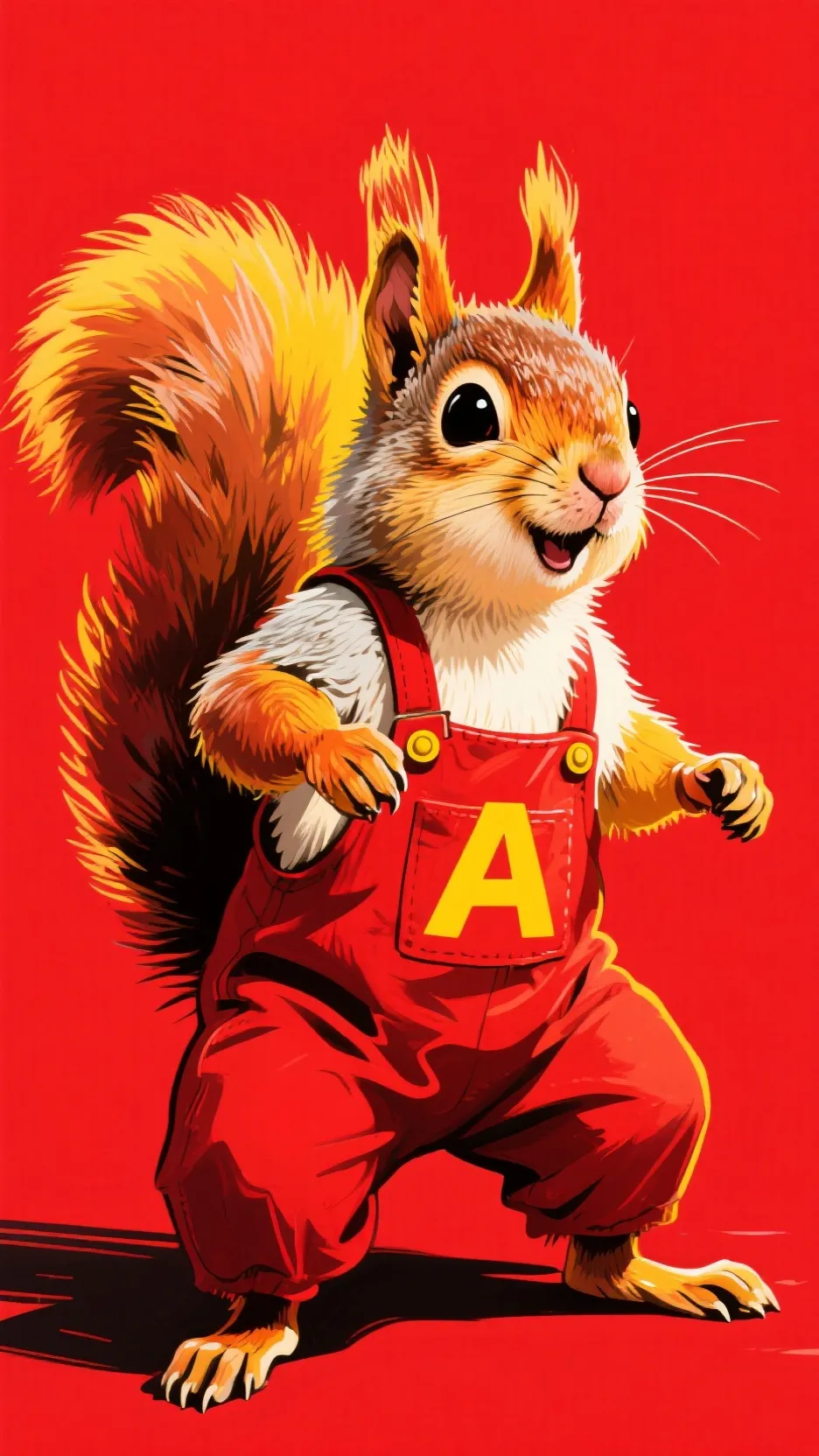 ai character:  ardilla cantante🎵 background