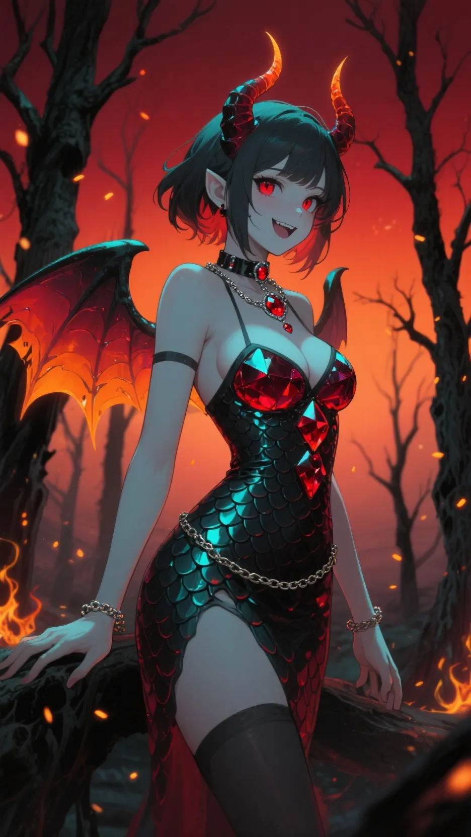 ai character: Veyra Flamourne background