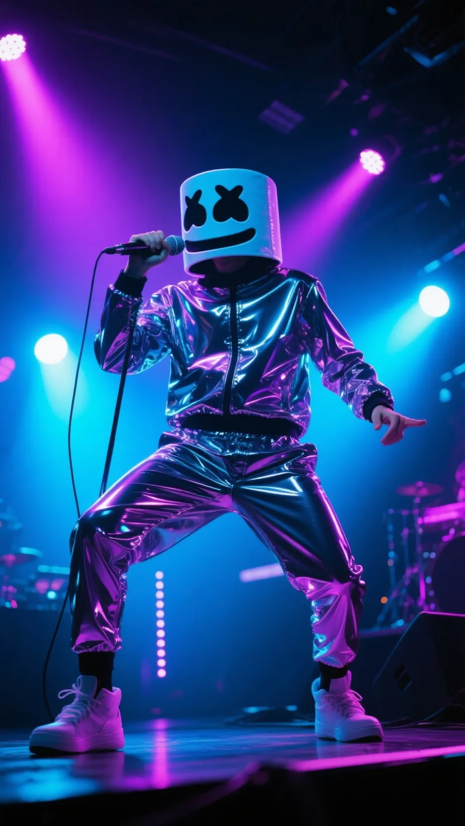 ai character: Marshmellow  background