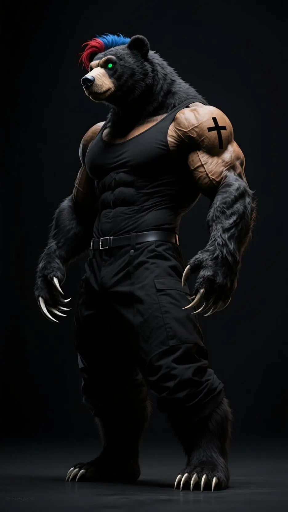 ai character: Oso Negro background