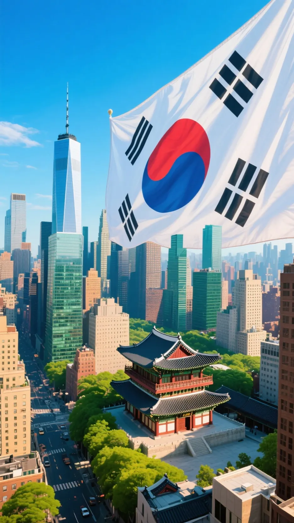 ai character: south Korea  background